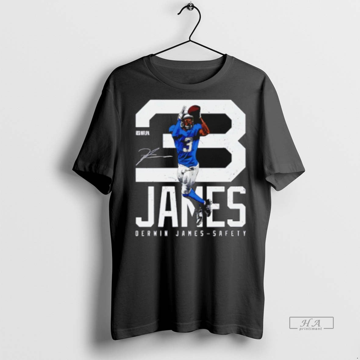 Official Trendy Derwin James Los Angeles Chargers Bold Number Signature Tee Sweater