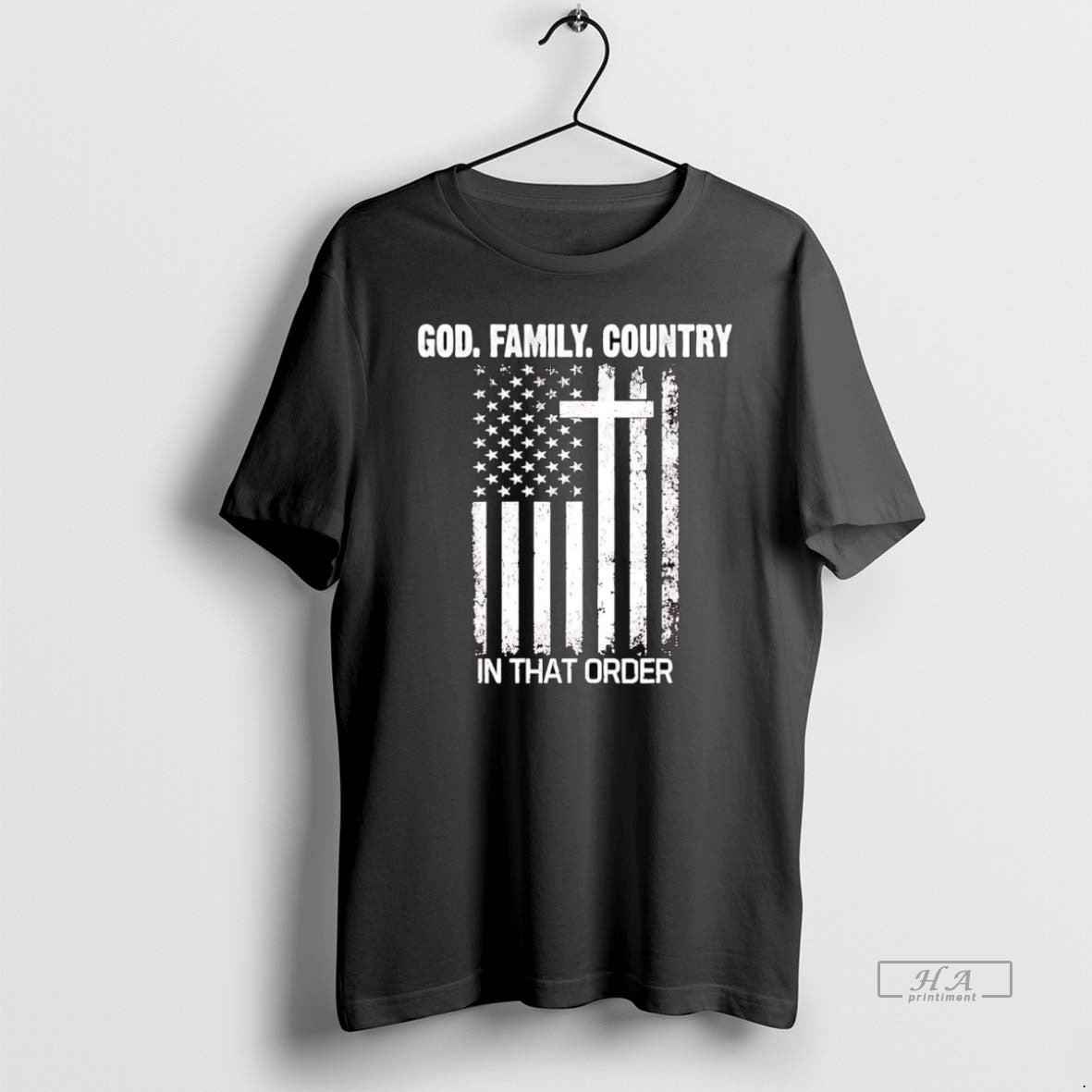 Official Trendy God Family Country In That Order American Flag