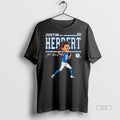 Official Trendy Justin Herbert Los Angeles Chargers Caricature Signature Tee Sweater