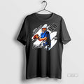 Official Trendy Justin Herbert Los Angeles Chargers Stripes Signature Tee Sweater