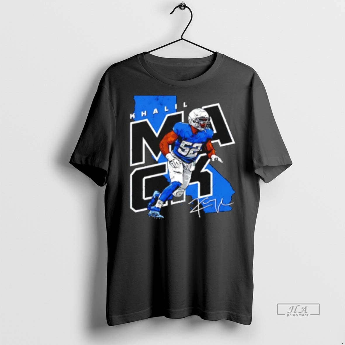 Official Trendy Khalil Mack Los Angeles Chargers Player Map Tee Sweater