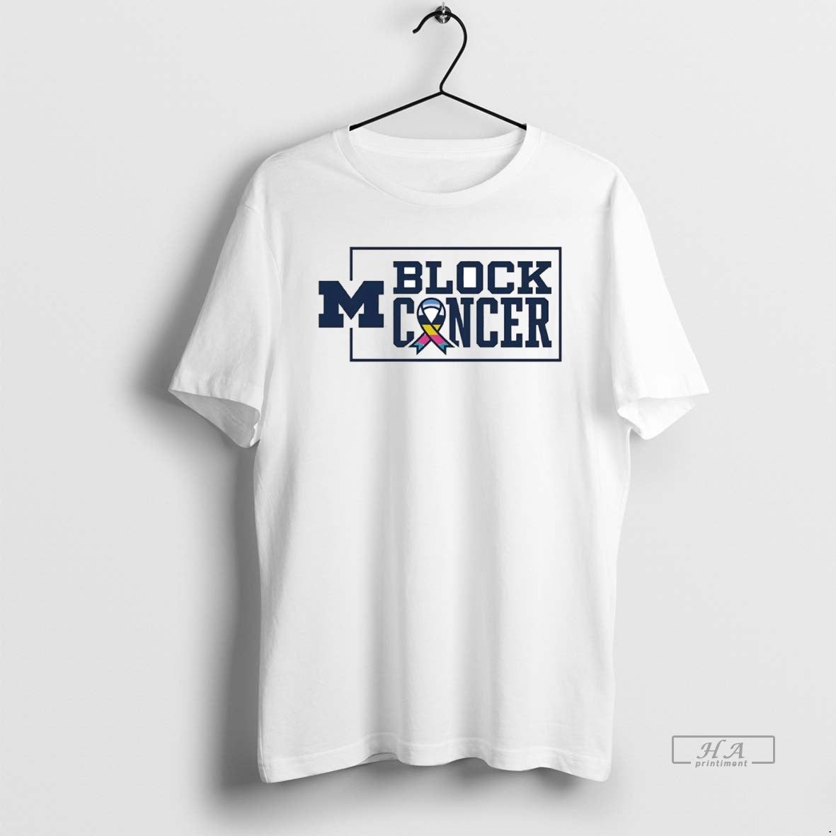 Official Trendy Michigan Wolverines Block Cancer