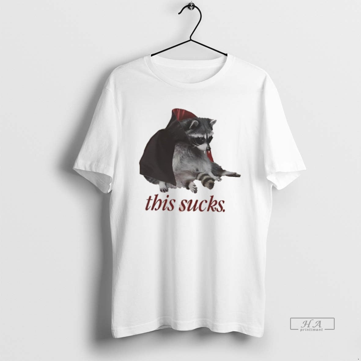 Official Trendy Sucks Halloween Vampire Raccoon