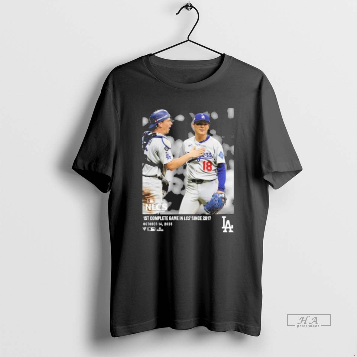 Official Yoshinobu Yamamoto Los Angeles Dodgers 1st Complete Game Nlcs