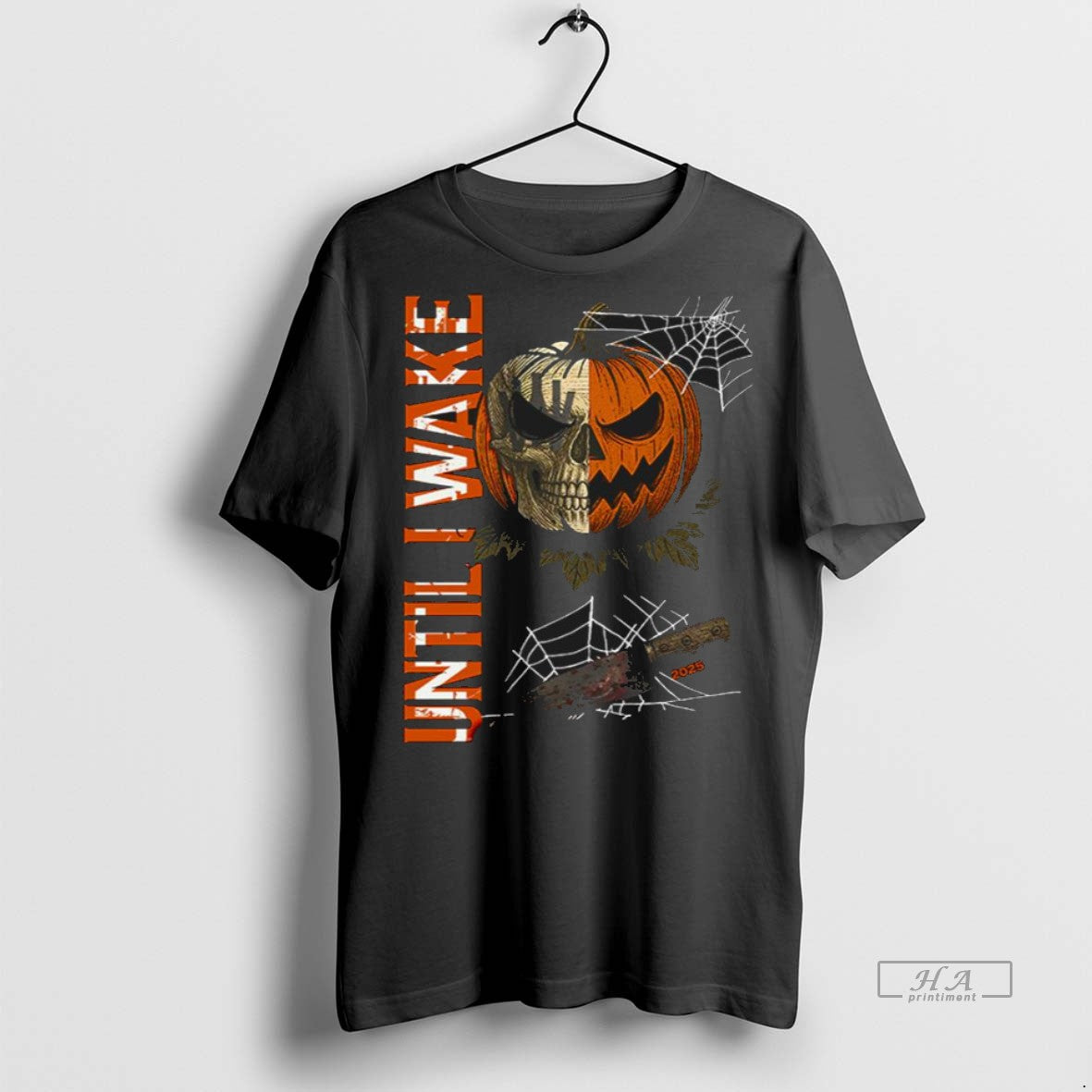 Official Until I Wake Pumpkin Skull Halloween 2025 Shirt