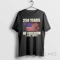 Officials 250 Years Of Freedom 1776 2026 Flag American