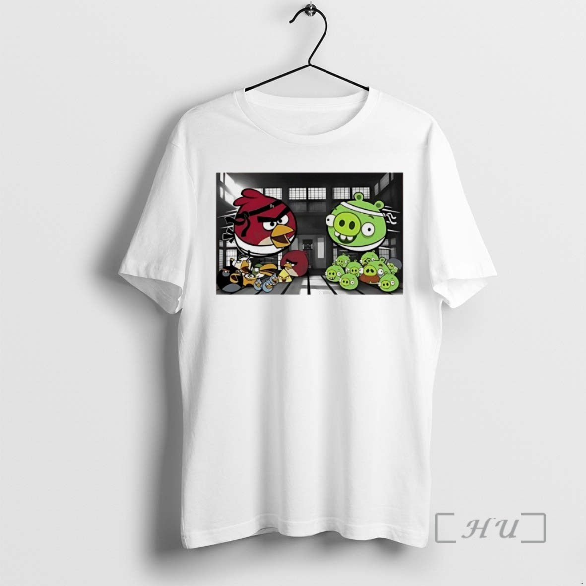 Officials Angry Birds Vs Bad Piggies Ninja Battle Showdown Tee Shirt Sweater