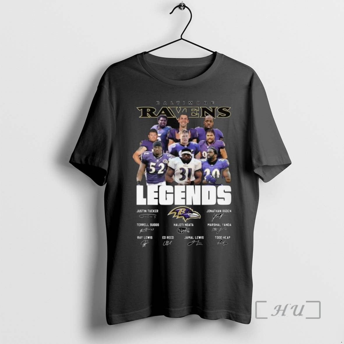 Officials Baltimore Ravens Legends Players Signatures 2025 Long Sleve T Shirt Sweater