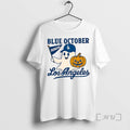 Officials Best Blue October Ghost Dodgers Los Angeles Baseball Halloween T Shirt Sweater