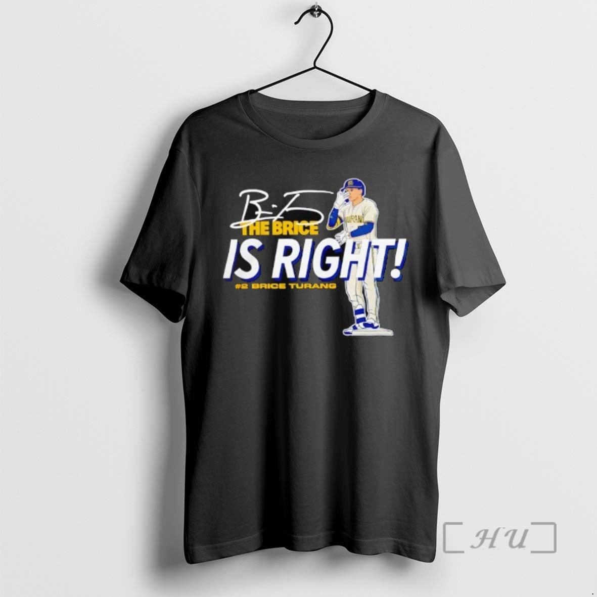 Officials Brice Turang The Brice Is Right Milwaukee Brewers Baseball Signature Tee Sweater