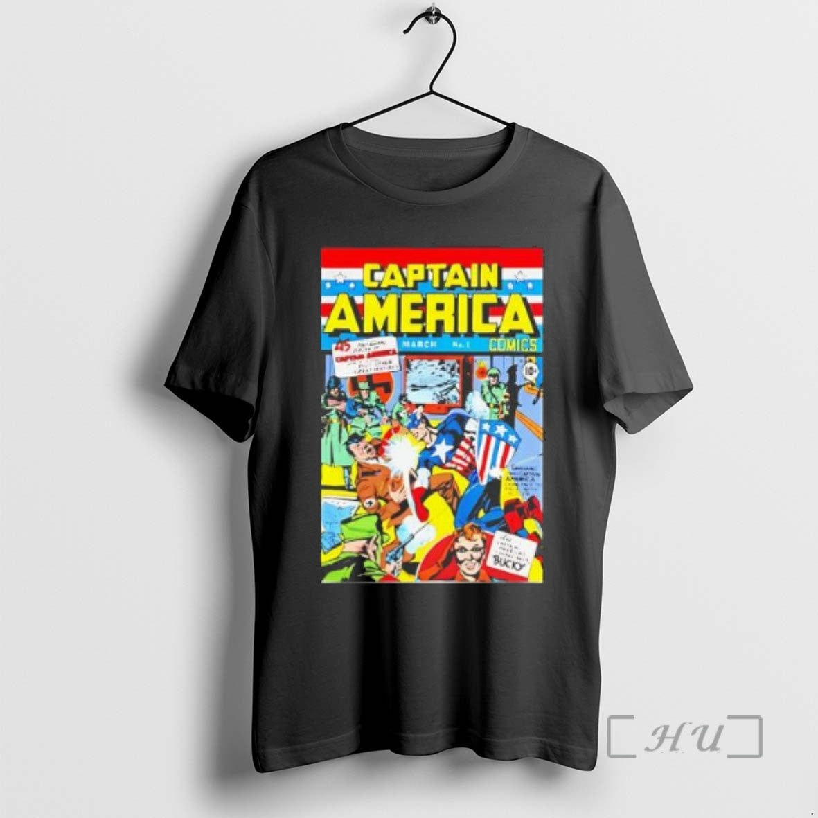 Officials Captain America Punching Hitler Comic T Shirt Sweater