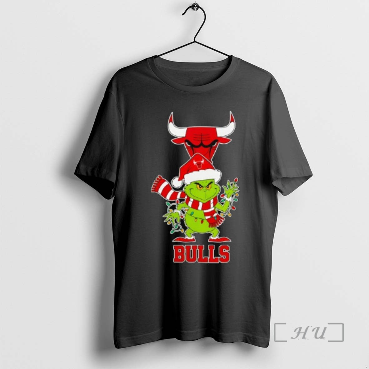 Officials Chicago Bulls X Grinch Santa Nba Christmas Tee Sweater