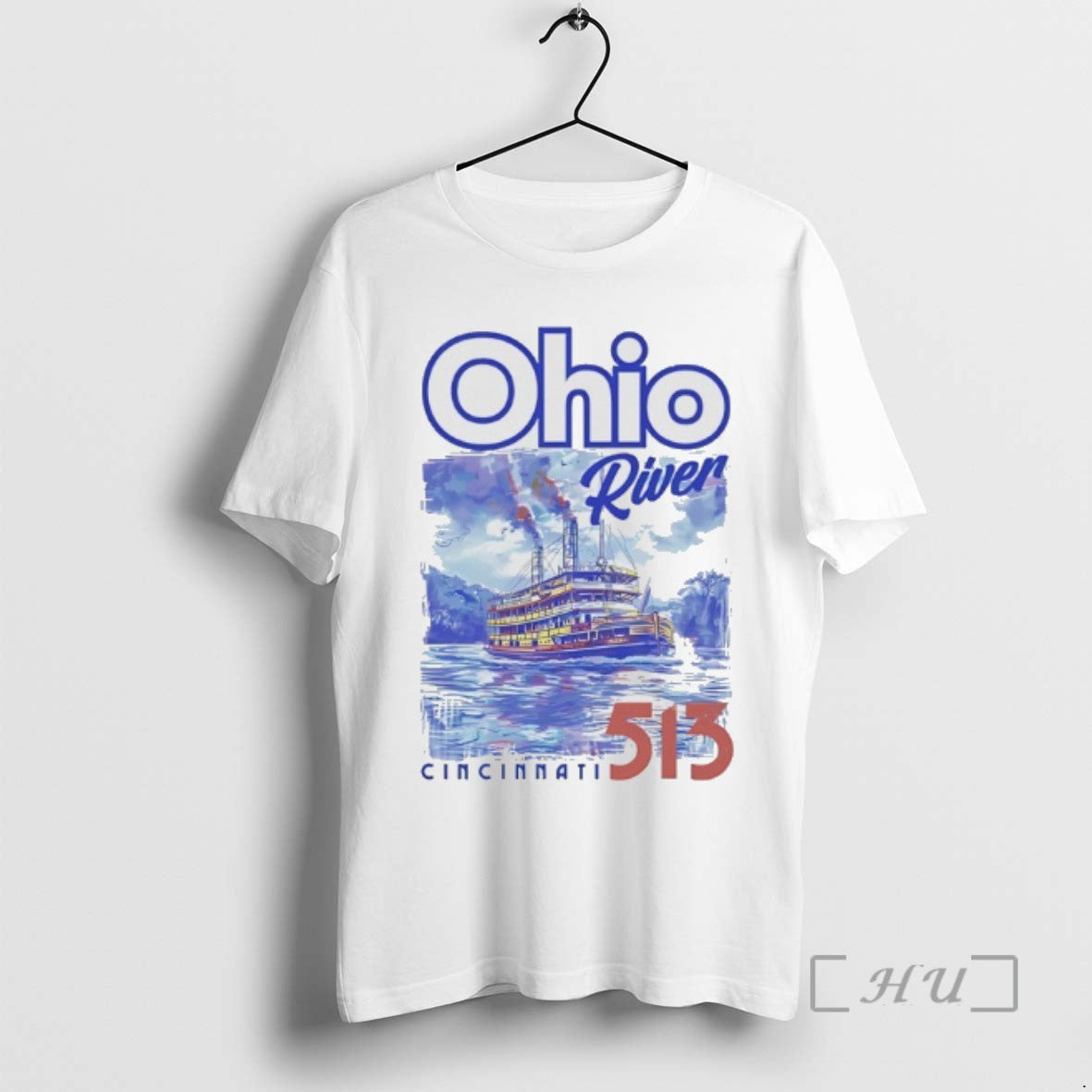 Officials Cincinnati 513 Ohio River Watercolor Tee Sweater