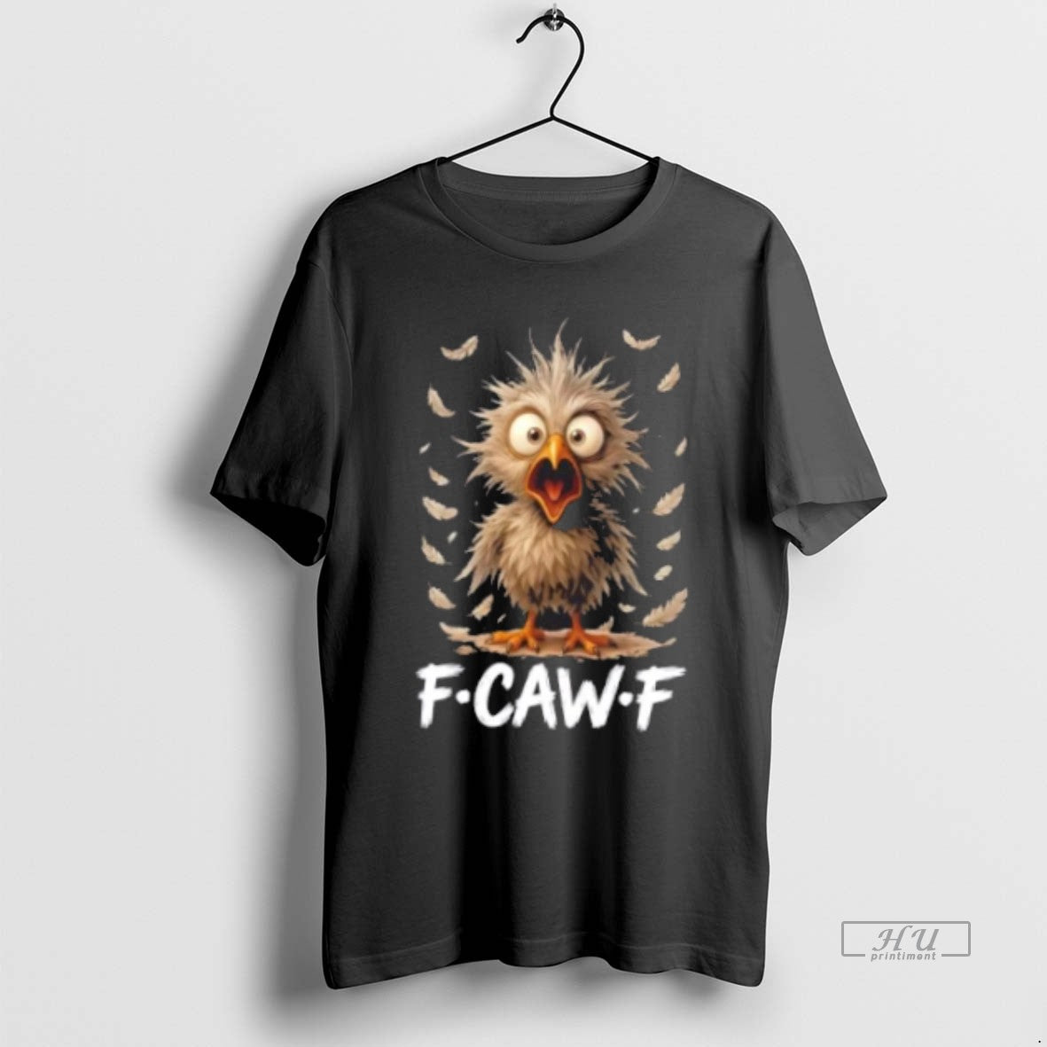 Officials F Caw F Messy Baby Chicken Bird Shocked Face Feather Chaos T Shirts Sweater