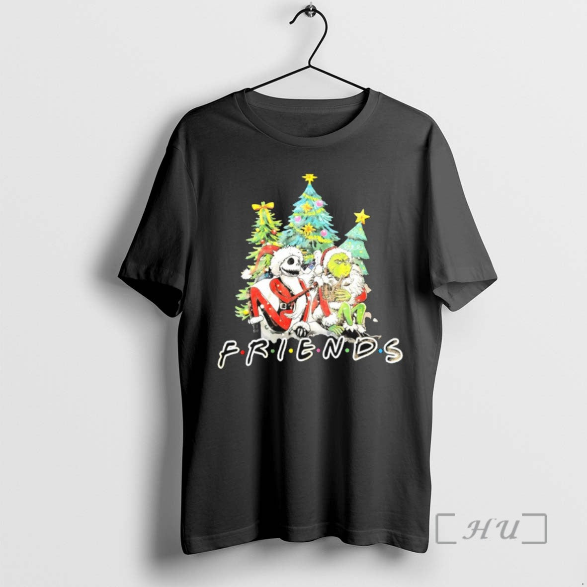 Officials Friends Grinch And Jack Skellington Drunk Christmas T Shirt Sweater