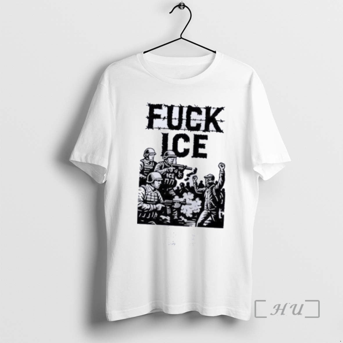 Officials Fuck Ice Barbed Wire Protest Tee Sweater