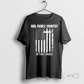 Officials God Family Country In That Order American Flag Tee Shirt Sweater