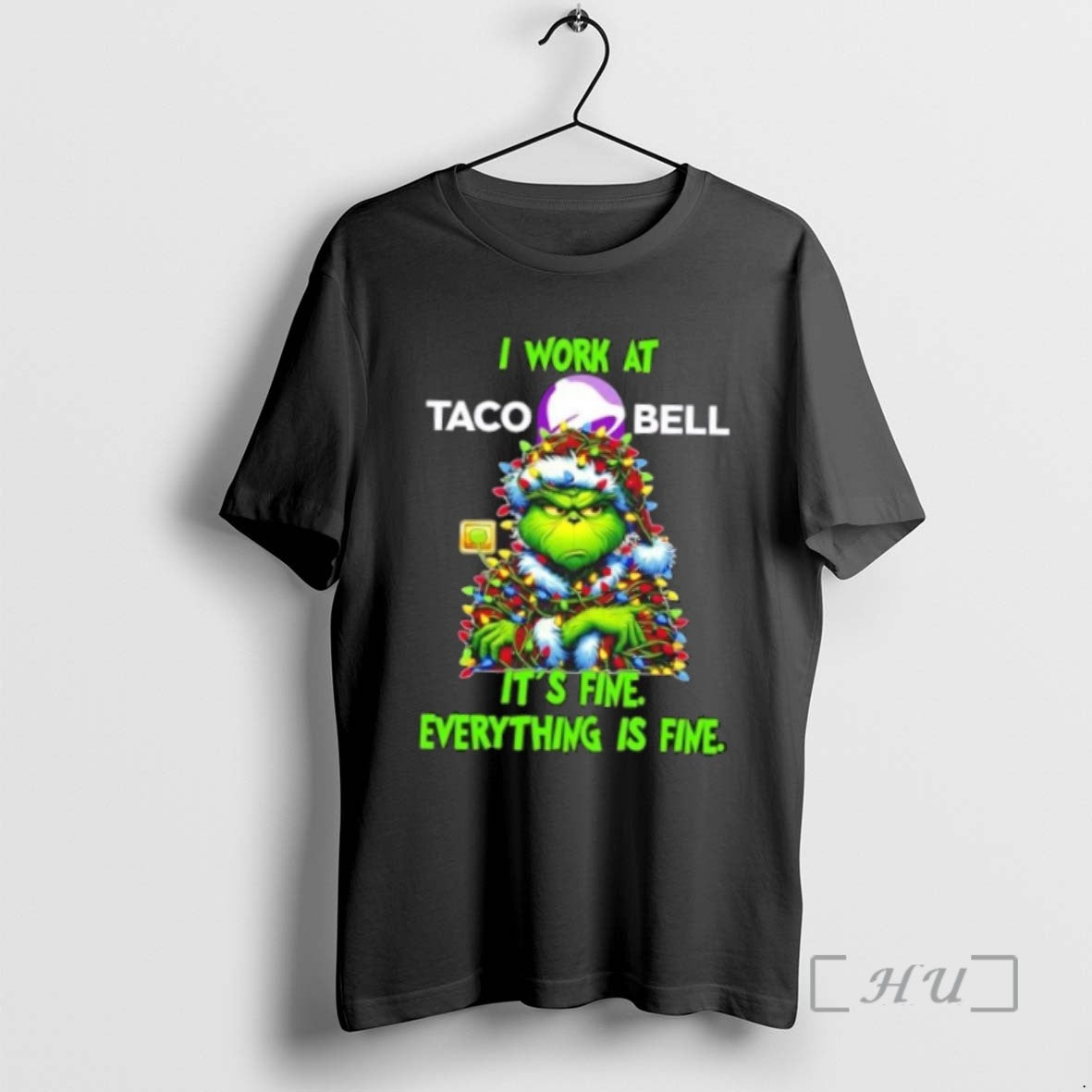 Officials Grinch Christmas Tree I Work At Taco Bell Its Fine Everything Is Fine