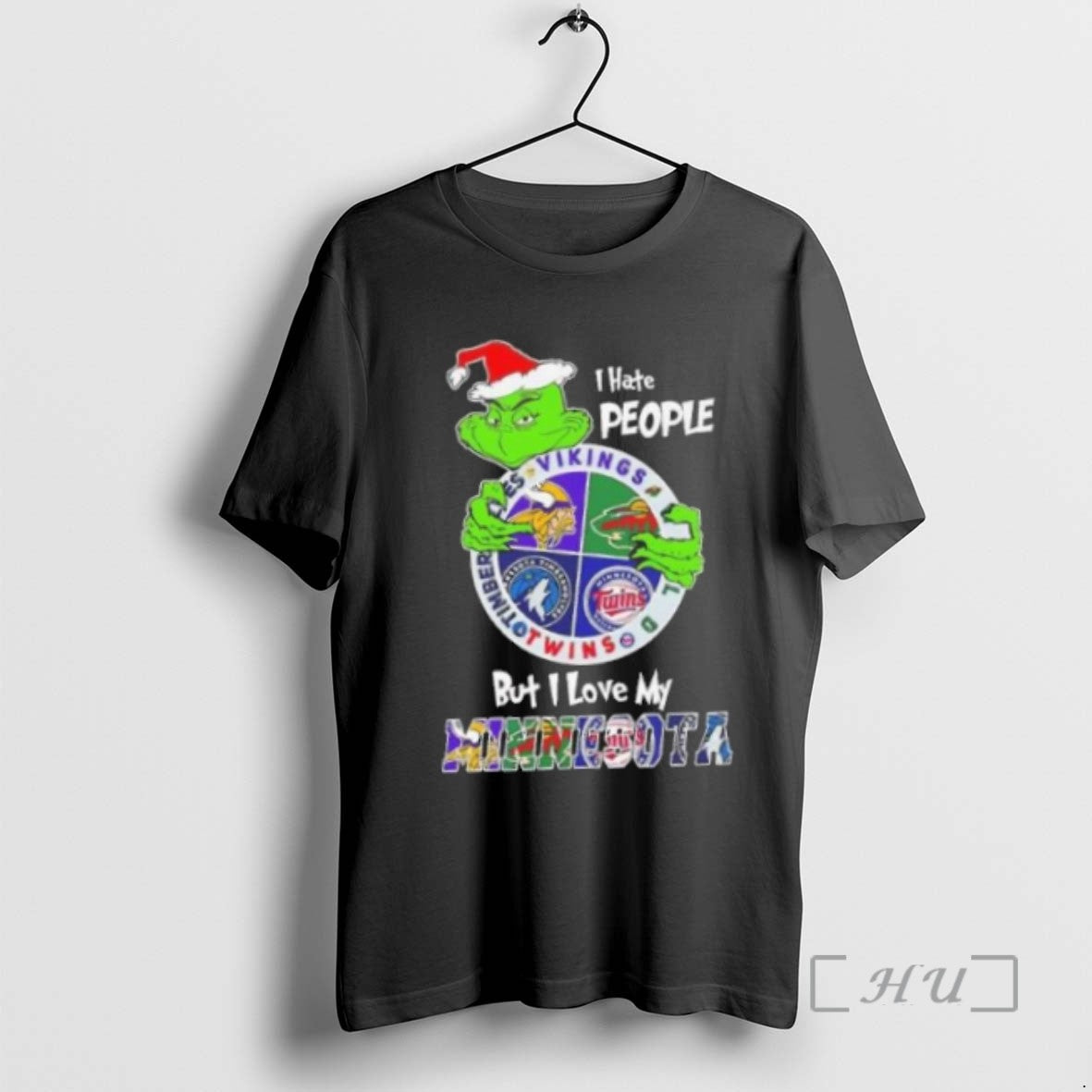 Officials Grinch I Hate People But I Love My Minnesota Sports Teams Christmas Shirts Sweater