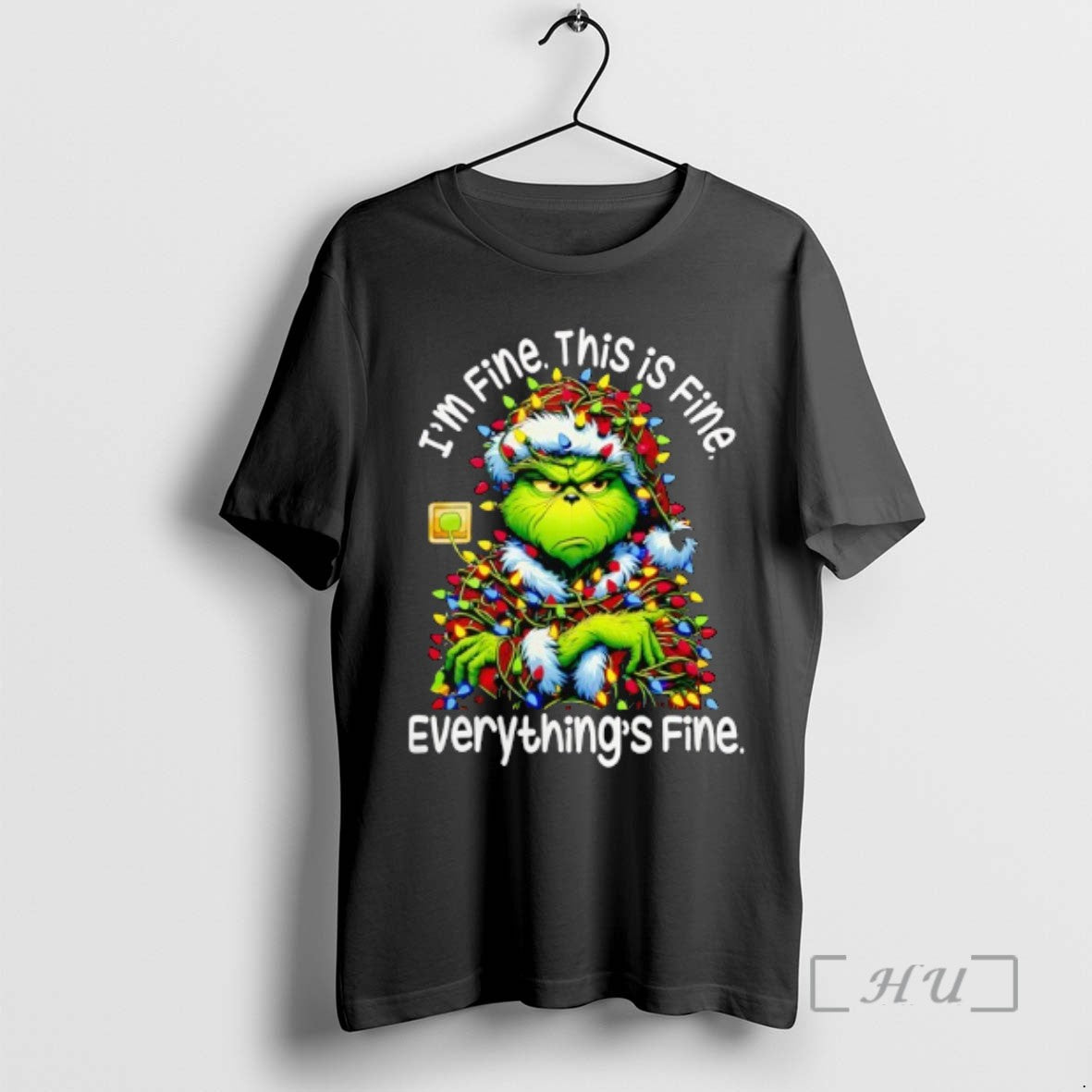Officials Grinch Im Fine This Is Fine Everythings Fine Christmas Tee Sweater