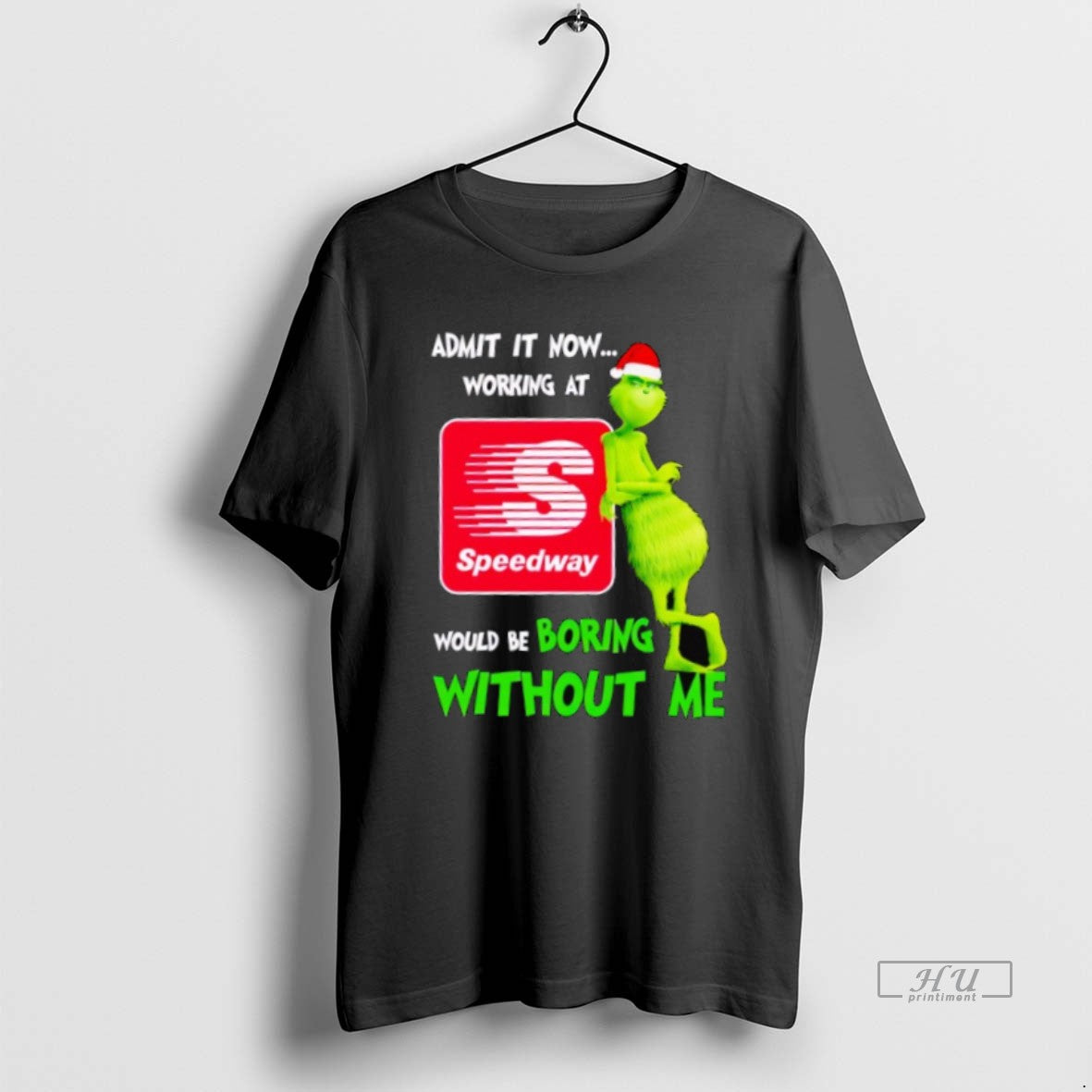 Officials Grinch Santa Admit It Now Working At Speedway Logo Would Be Boring Without Me
