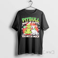 Officials Grinch And Pitbull Make Me Happy You Not So Much Christmas T Shirt Sweater