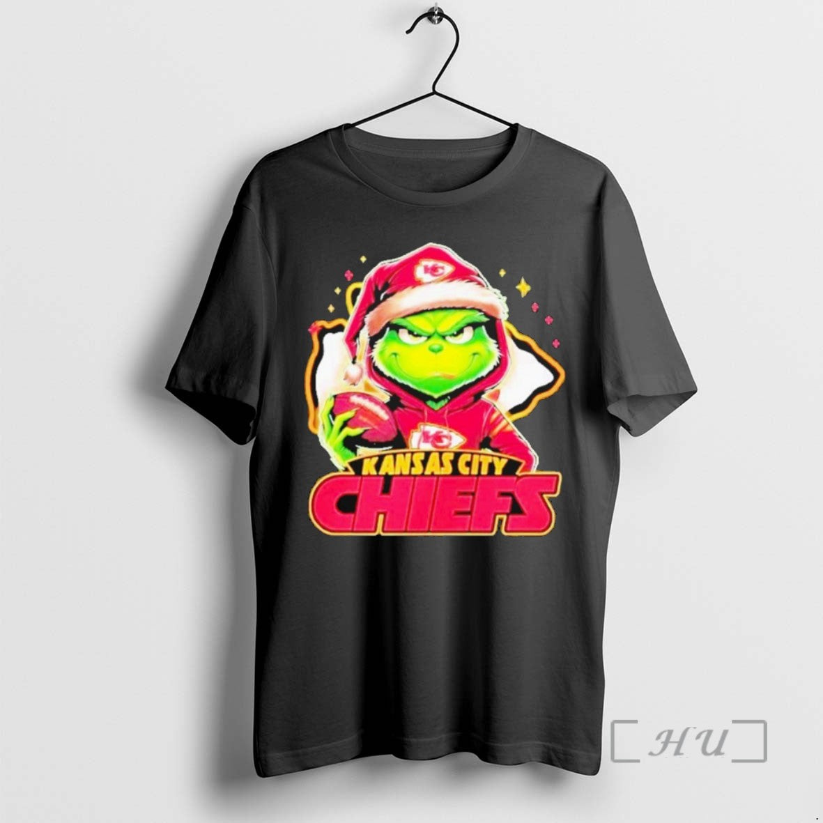 Officials Grinch Hat Santa Kansas City Chiefs Merry Christmas T Shirt Sweater
