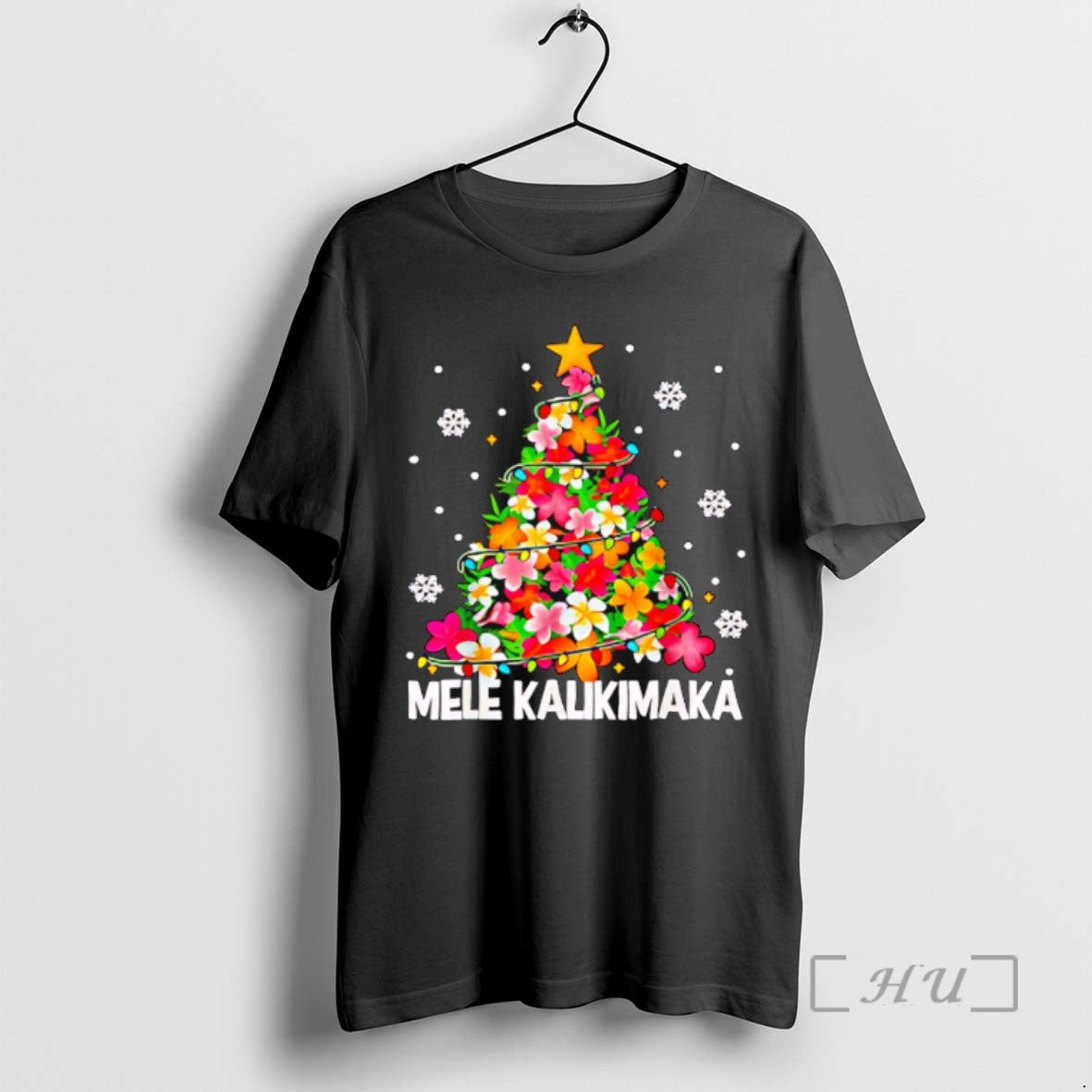 Officials Hawaiian Floral Christmas Tree Mele Kalikimaka Christmas T Shirt Sweater