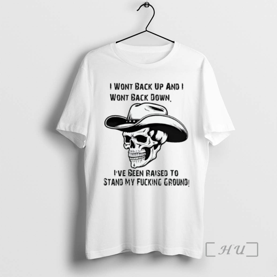 Officials I Wont Back Up And I Wont Back Down Skull Tee Sweater