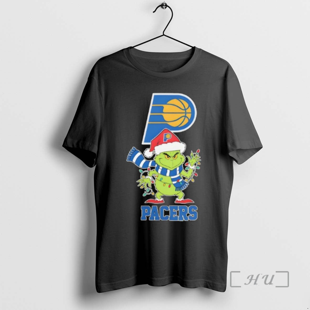 Officials Indiana Pacers X Grinch Santa Lights Nba Christmas Tee Sweater
