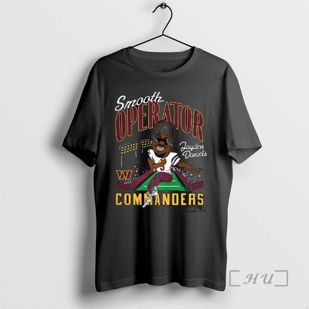 Officials Jayden Daniels Washington Commanders Football Caricature Player Graphic Tee Sweater