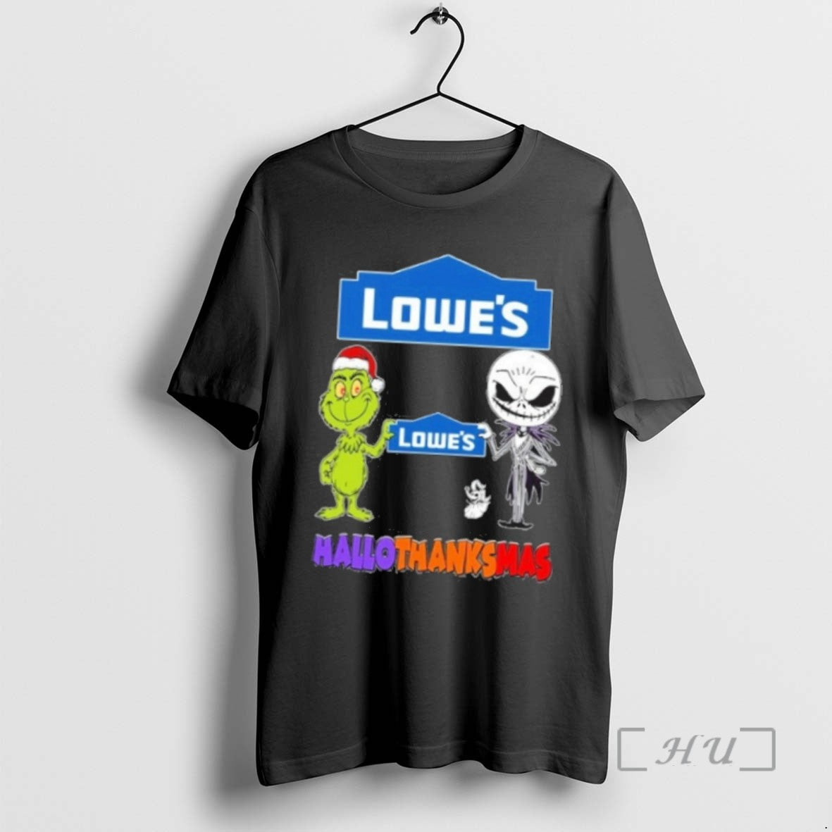 Officials Lowes Santa Grinch X Jack Friends Fist Bump Hallothanksmas Shirts Sweater