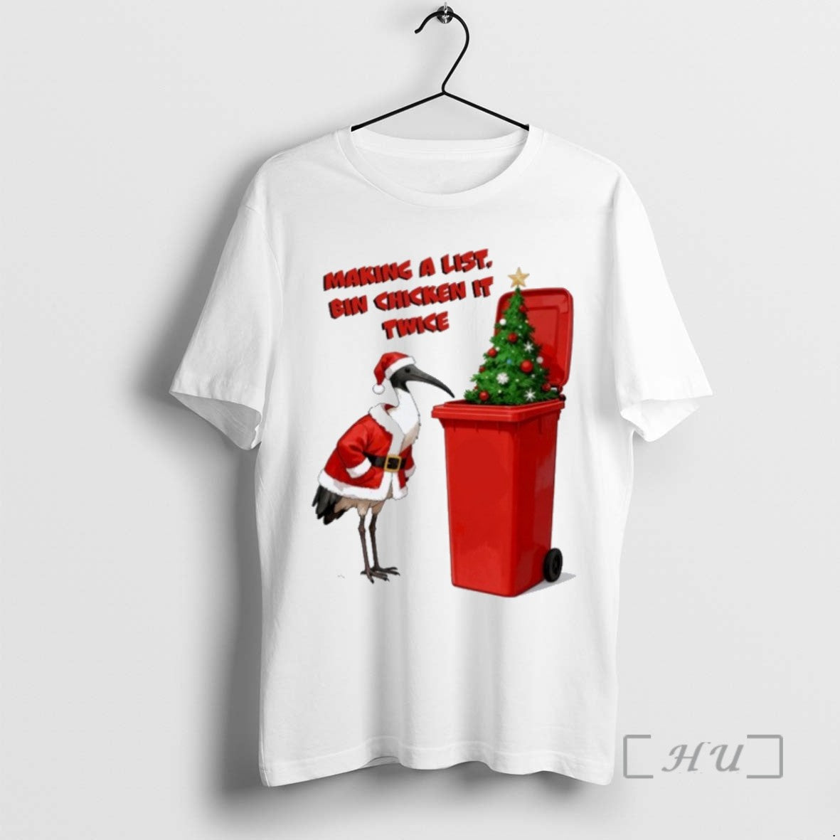 Officials Making A List Bin Chicken It Twice Xmas Holiday Christmas Tree T Shirt Sweater