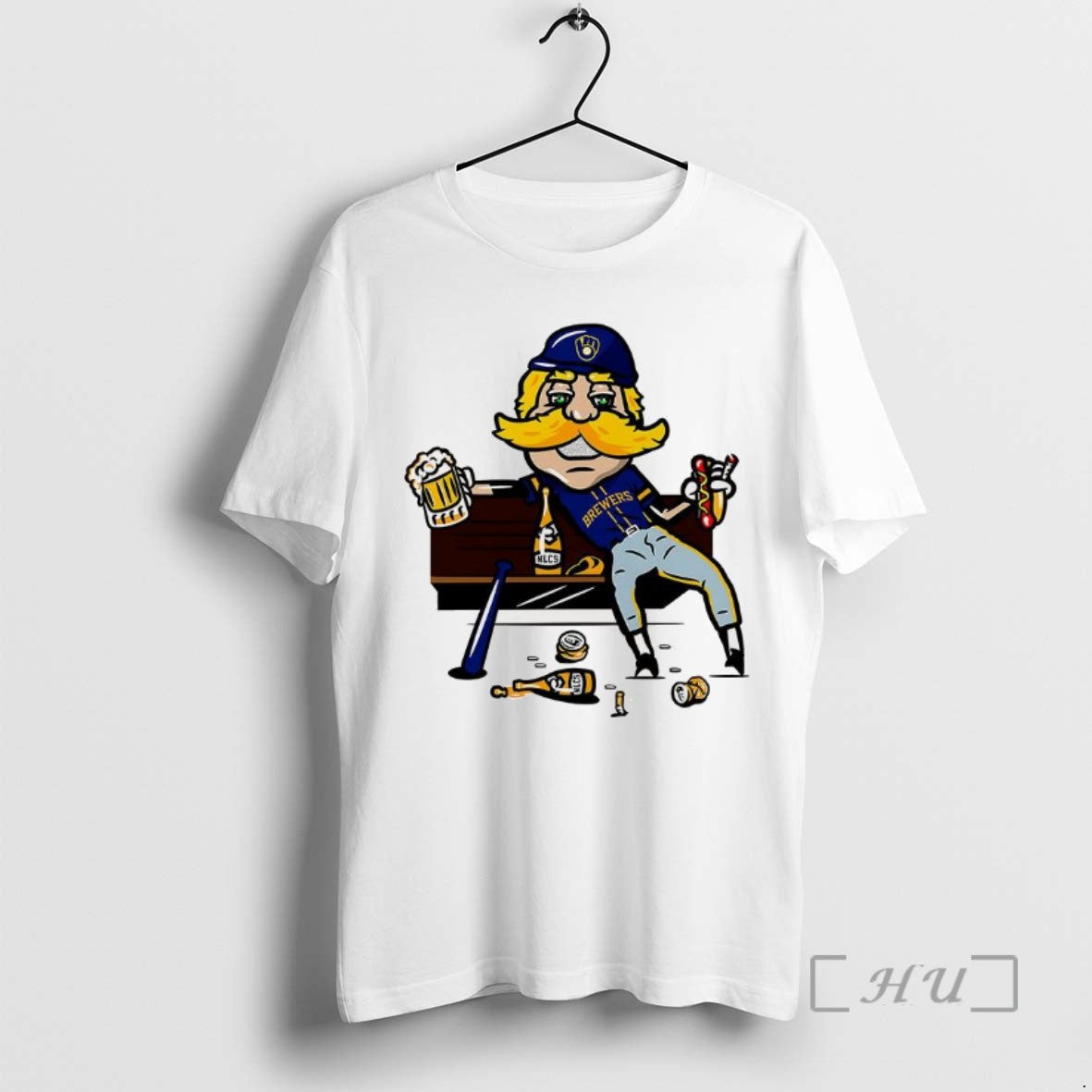 Officials Milwaukee Brewers Nlcs Bernie Brewer Cheers To The Crew Mascot Tee Sweater