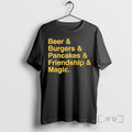 Officials Milwaukee Brewers Beer Burgers Pancakes Friendship Magic Tee Shirt Sweater