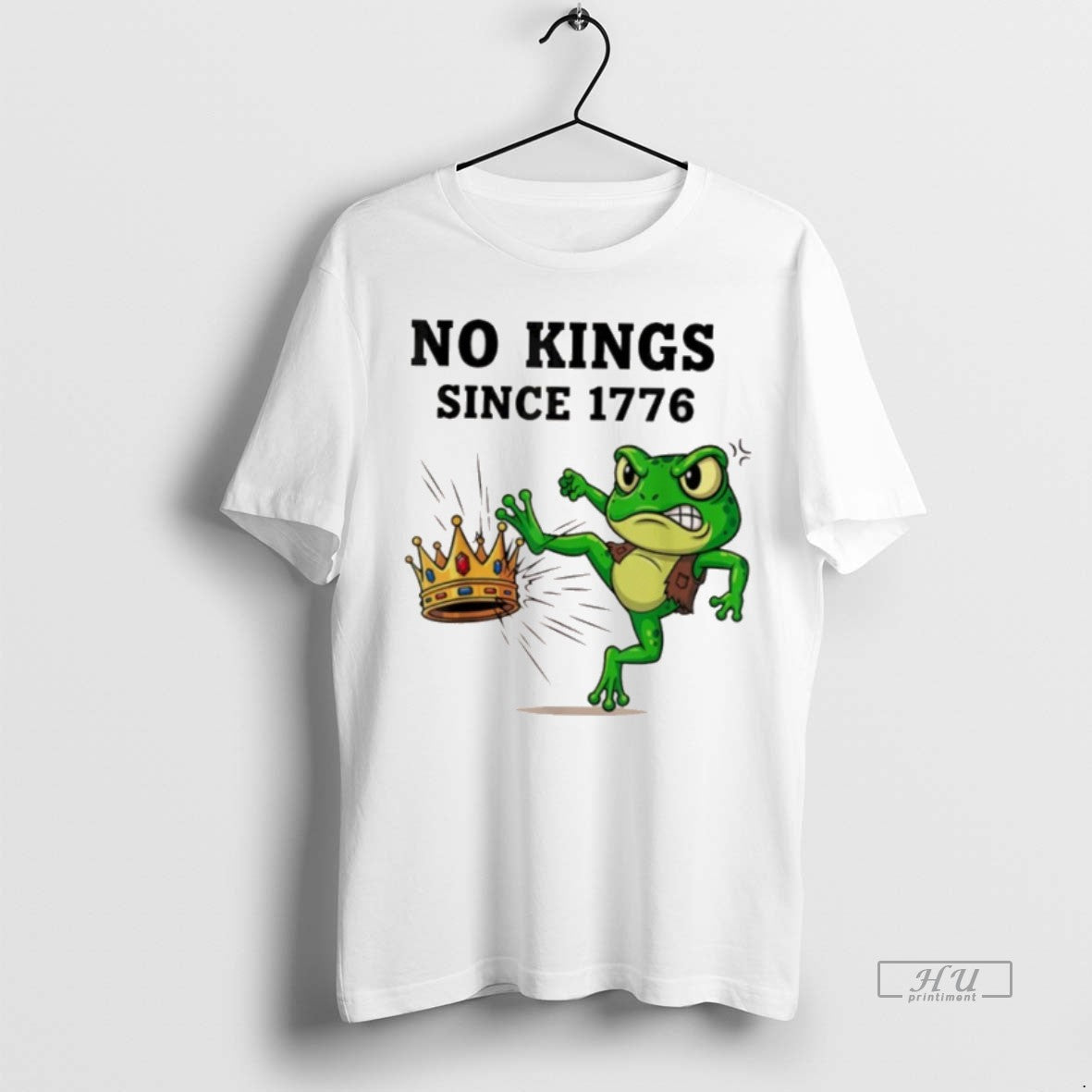 Officials No Kings Since 1776 Frog Protest