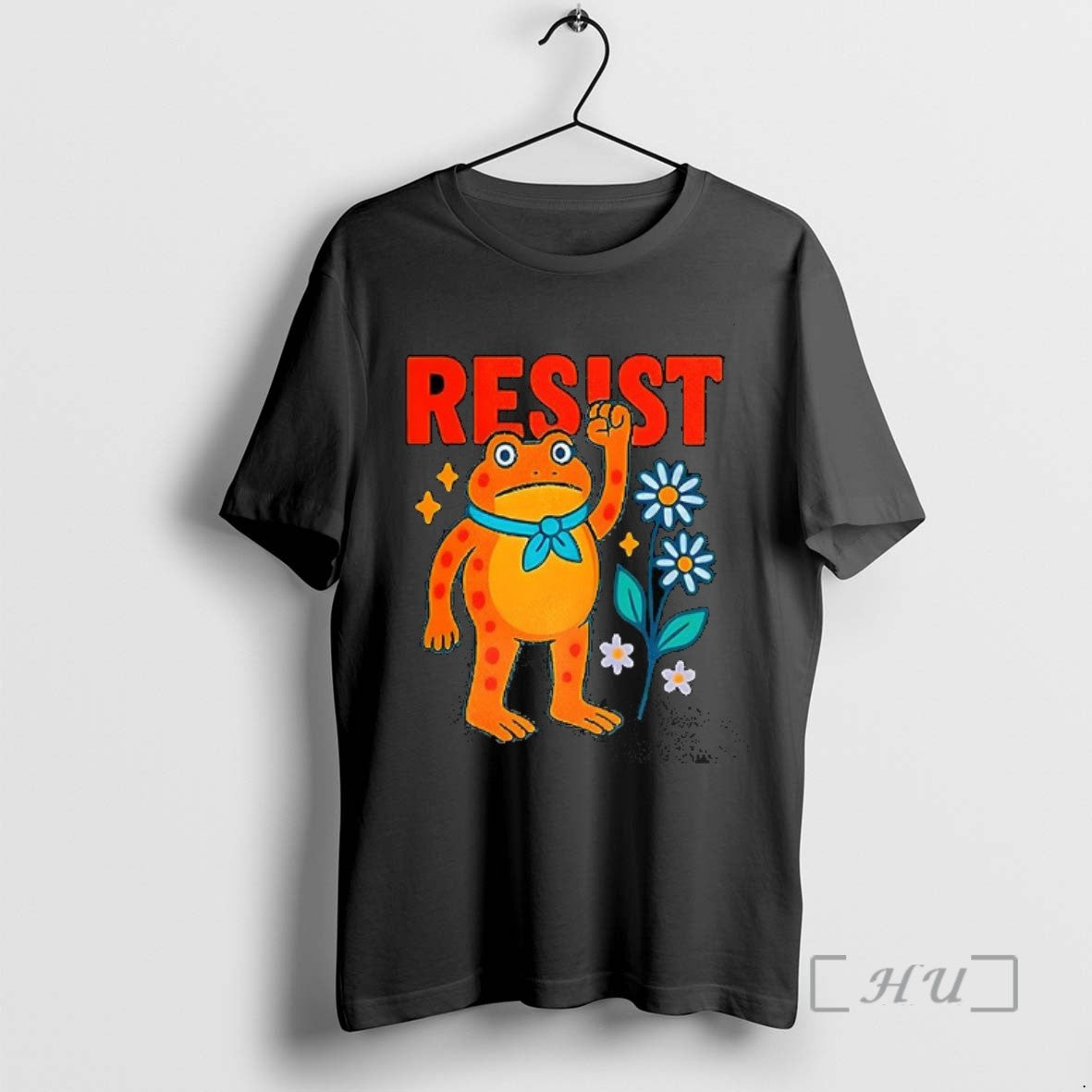Officials Resist Portland Frog Flower Tee Sweater