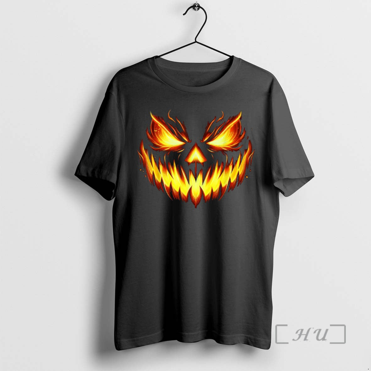 Officials Scary Jack O Lantern Carved Pumpkin Face Halloween Costume T Shirt Sweater