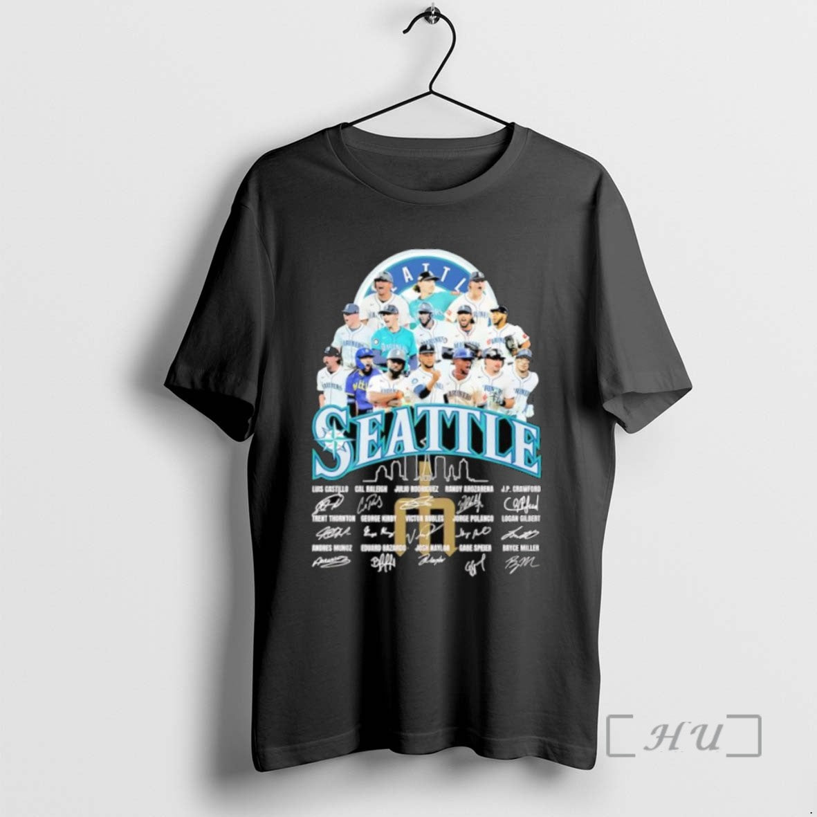 Officials Seattle Mariners Baseball Team Signatures All Players T Shirt Sweater