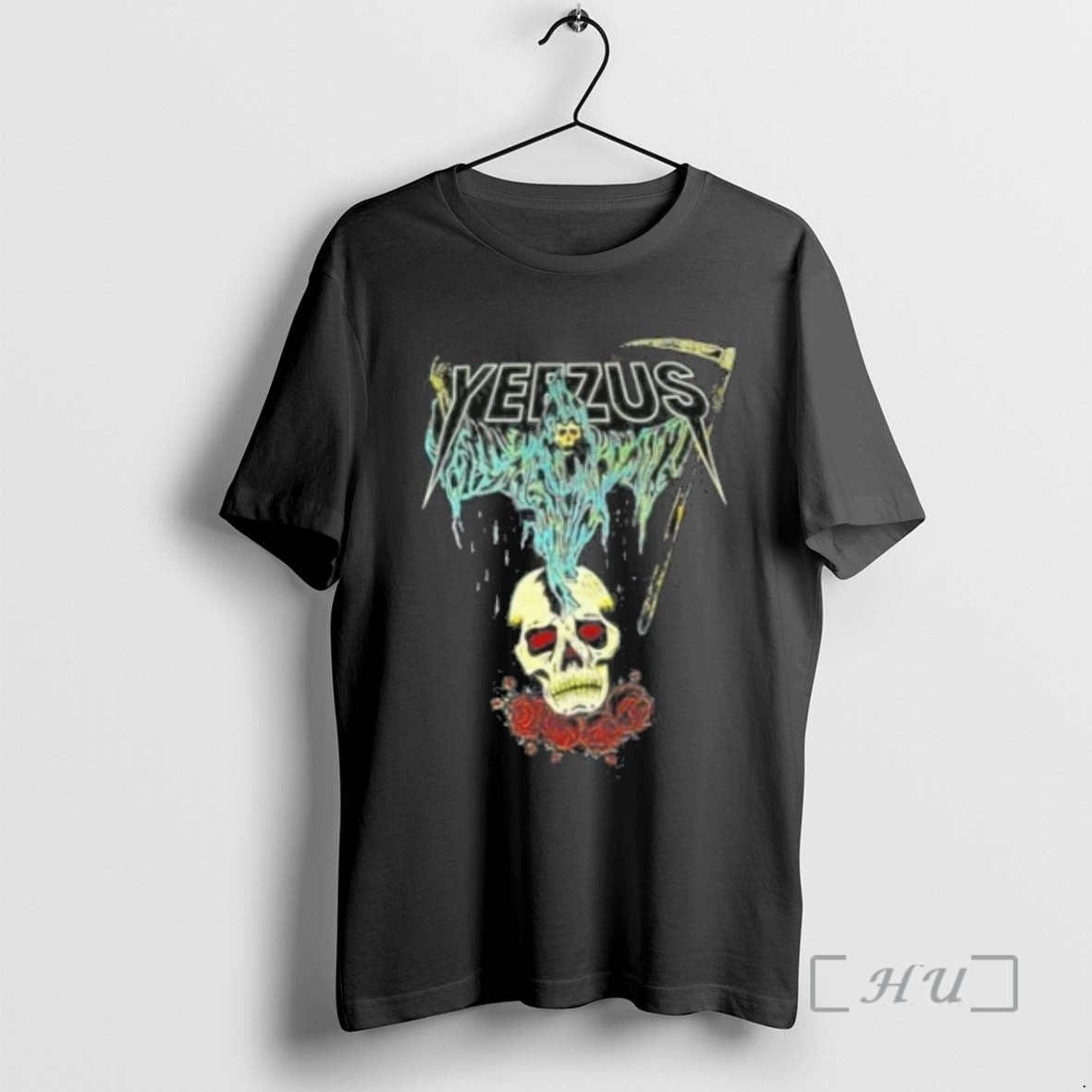 Officials Skull And Rose Kanye West Ye Yeezus Grim Reaper 2025 Tee Shirt Sweater