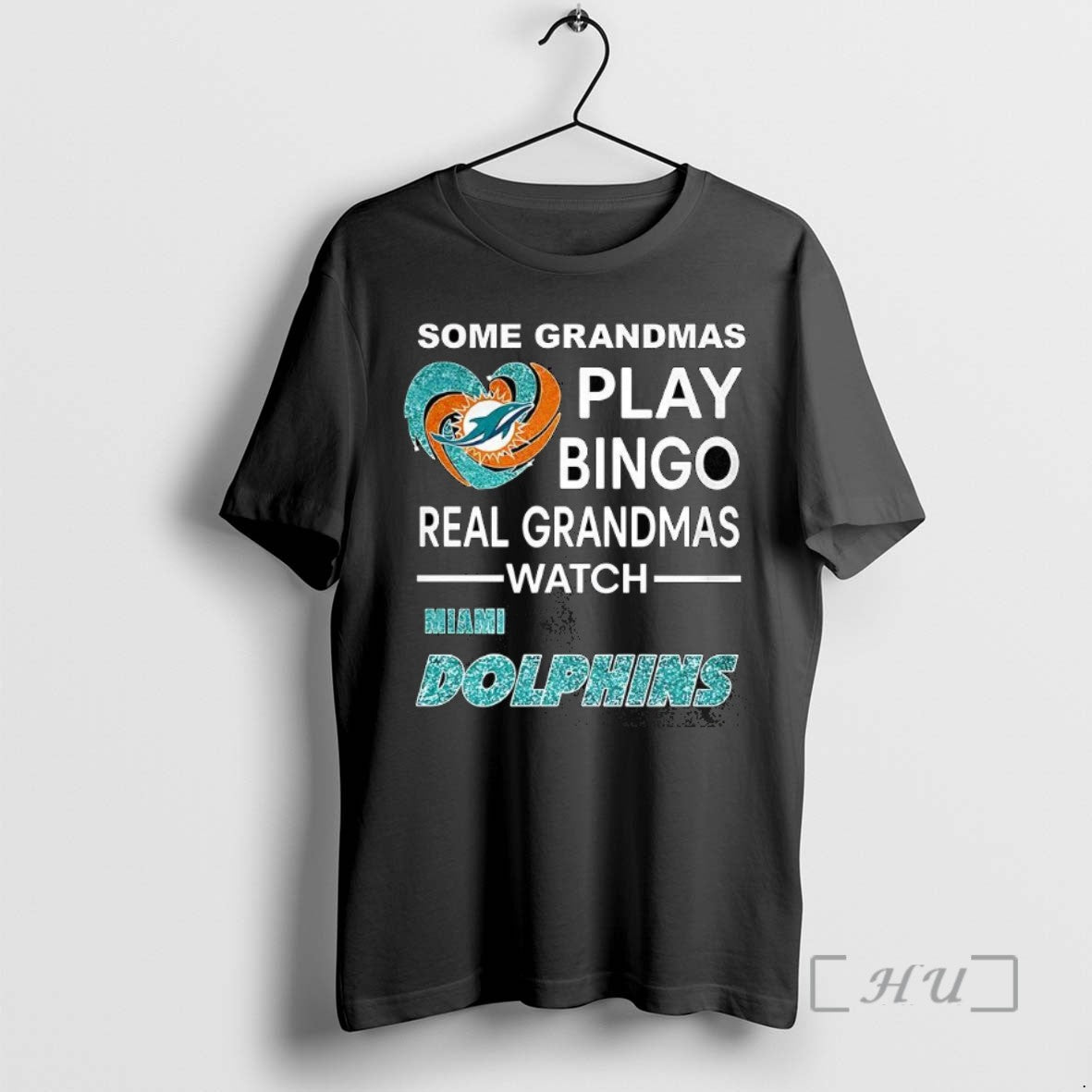 Officials Some Grandmas Play Bingo Real Grandmas Watch Miami Dolphins Football Diamond Heart Shirts Sweater
