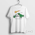 Officials T Rex And Apatosaurus Falling Meteor Oh Shit The Economy T Shirt Sweater