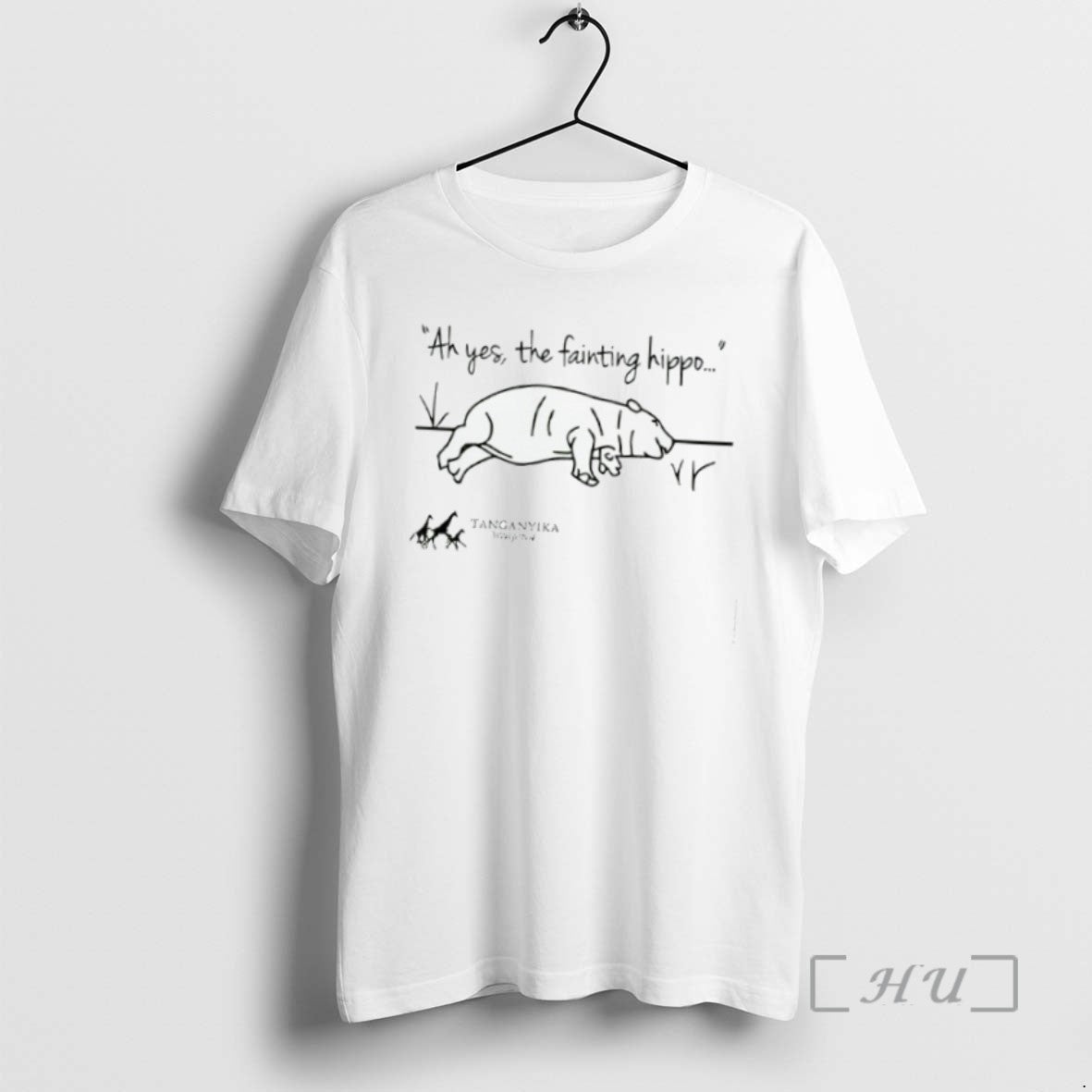 Officials Tanganyika Wildlife Ah Yes Fainting Hippo Shirts Sweater