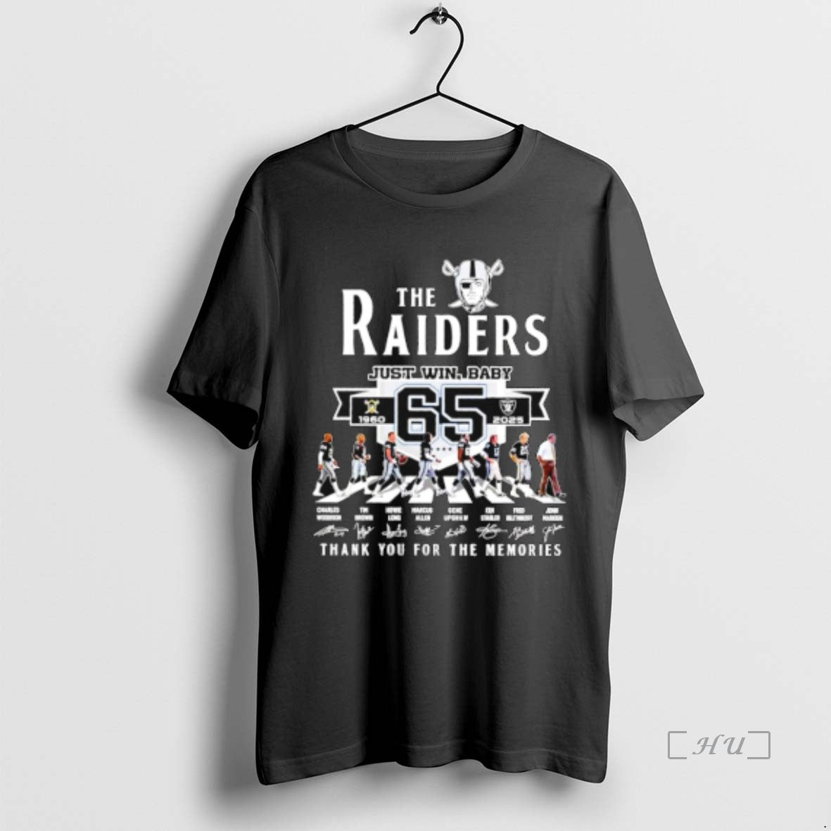 Officials The Las Vegas Raidersjust Win Baby 65 Years 1960 N2025 Signatures T Shirts Sweater