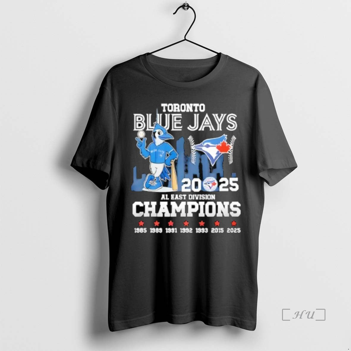 Officials Toronto Blue Jays Mascot 2025 Al East Division Champions 1985 2025 T Shirts Sweater
