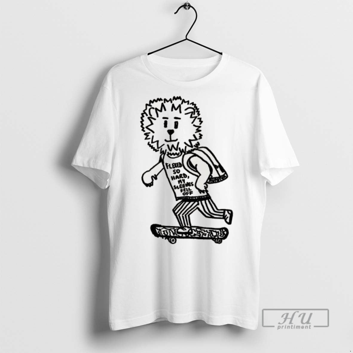 Officials Trending Leo Zodiac Lion On Skateboard Graphic Tee Shirt Sweatshirt Hoodies