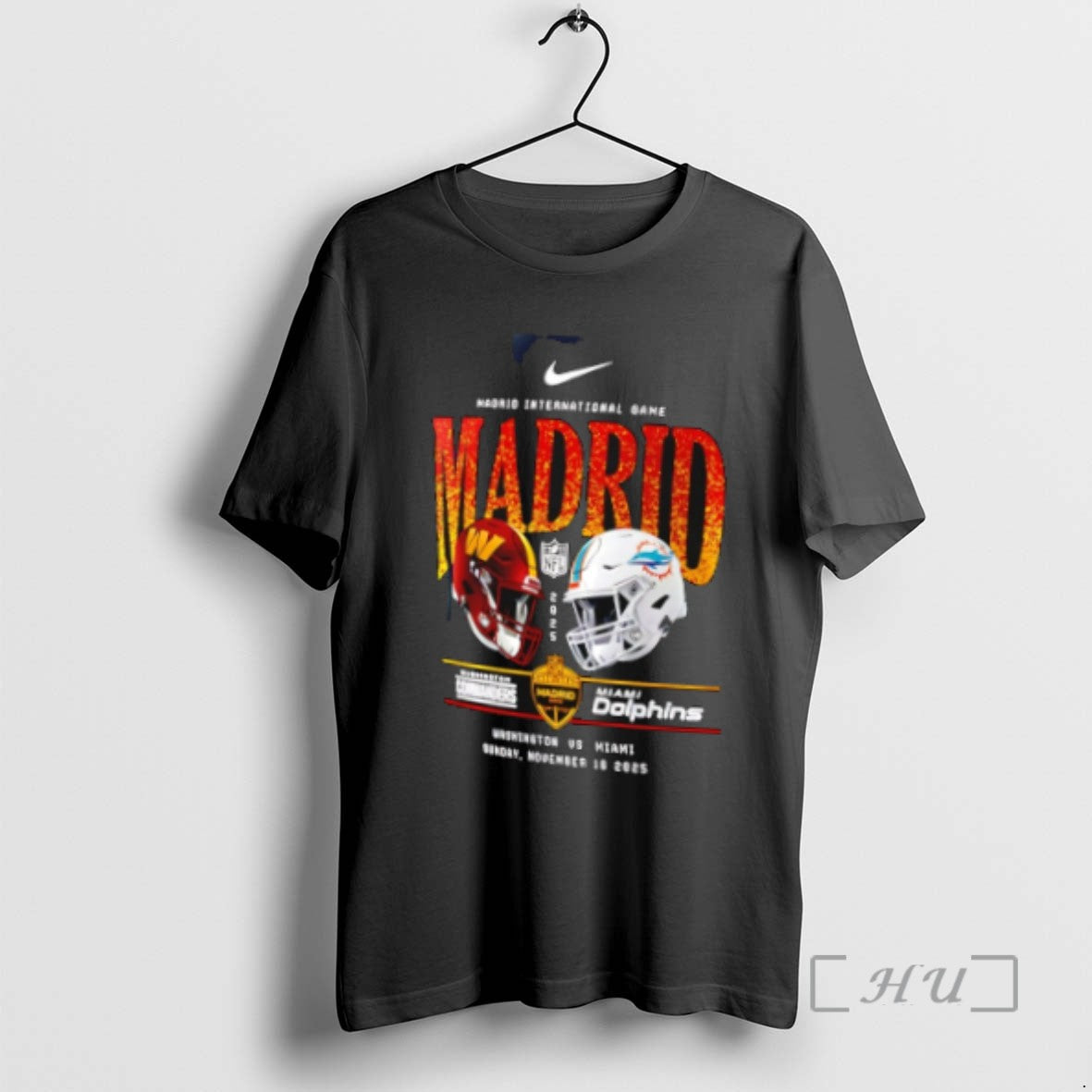 Officials Washington Commanders Vs Miami Dolphins International Games Madrid 2025 Helmets Shirts Sweater