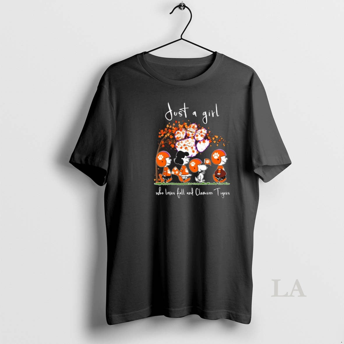 Original 2025 Just A Girl Who Loves Fall And Love Peanuts Characters Clemson Tigers