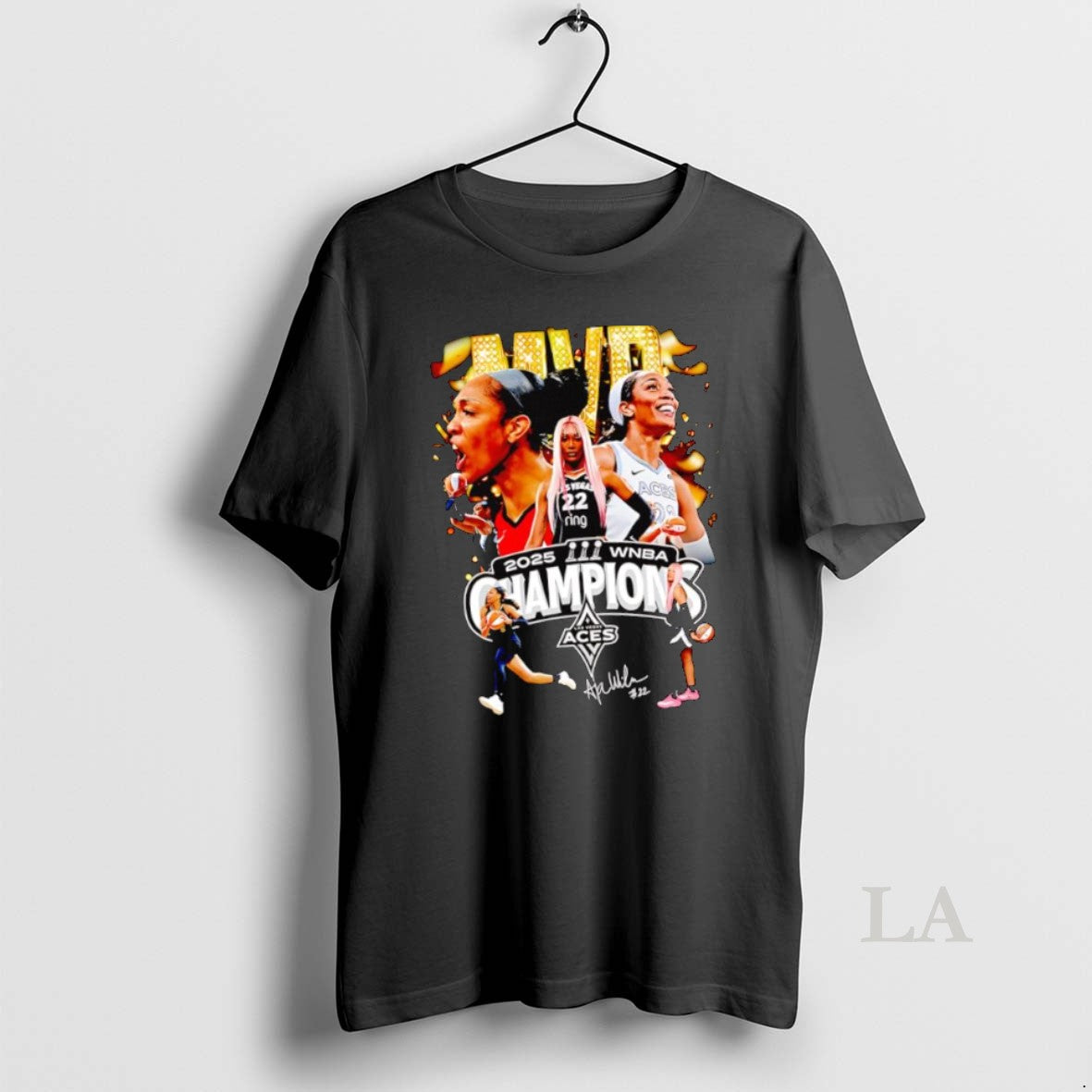 Original Aja Wilson Mvp Las Vegas Aces Champions Wnba 2025 Signature
