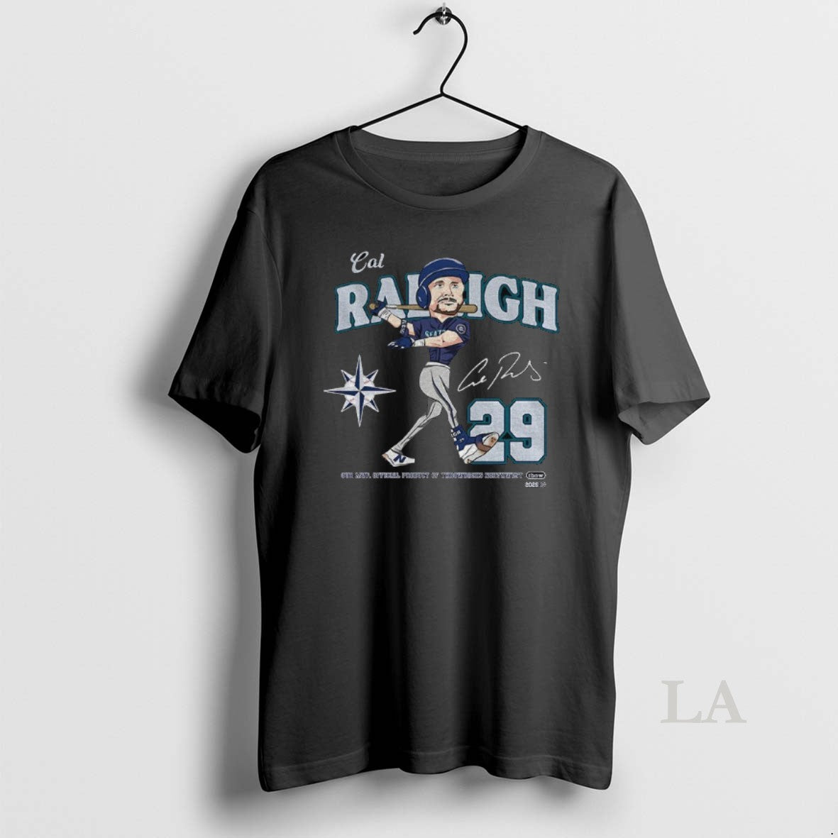 Original Cal Raleigh Cartoon 29 Seattle Mariners Our Mvp Product Of Throwbacks Northwest
